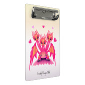 Pink dragons mini klembord (Schuin)