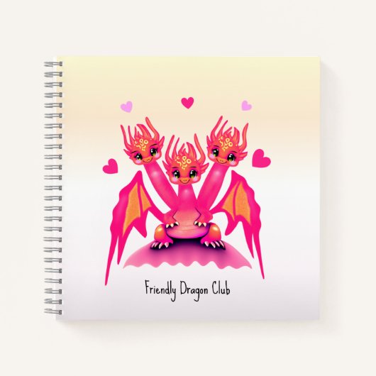 Pink dragons notitieboek (Voorkant)