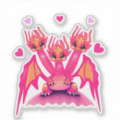 Pink dragons sticker (Voorkant)