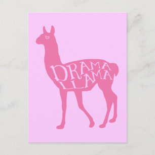 Pink Drama Llama Briefkaart