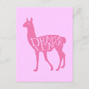 Pink Drama Llama Briefkaart