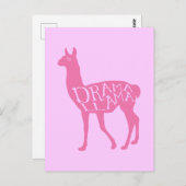 Pink Drama Llama Briefkaart (Voorkant / Achterkant)