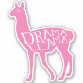 Pink Drama Llama Sticker (Voorkant)