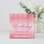 Pink Dream Bubbles Fête Anniversaire Invitation (Debout devant)