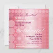 Pink Dream Bubbles Fête Anniversaire Invitation (Dos)