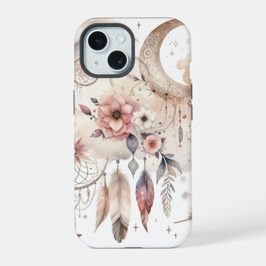 Pink Dream Catcher iPhone 15 Hoesje (Achterkant)