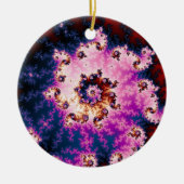 Pink Dream-kerstfractal Keramisch Ornament (Voorkant)