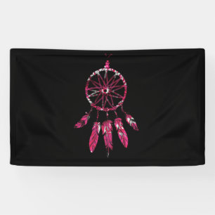 Pink Dreamcatcher Feathers Native American Indian Spandoek