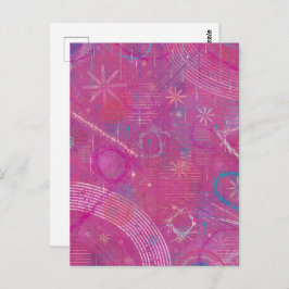 Pink Dreams Abstract  Briefkaart