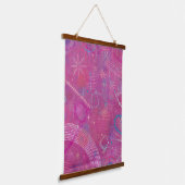 Pink Dreams Abstract  Hangend Wandkleed (Gebogen)