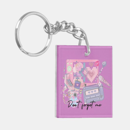 Pink Dreams – Don’t Forget Me Nostalgic Keychain (Voorkant Links)