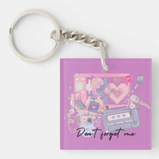 Pink Dreams – Don’t Forget Me Nostalgic Keychain (Voorkant)