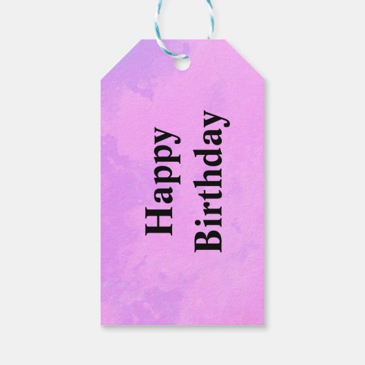 Pink Dreamy Cloud Effect  Cadeaulabel (Achterkant)