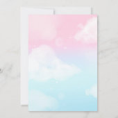Pink Dreamy Sky Faire-part de naissance (Dos)