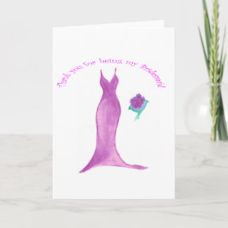 Pink Dress Bedankt voor het zijn van mijn bruidsme