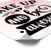 Pink Dripping Glitter Inspirational Quote Poster (Coin)