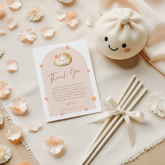 Pink Dumpling Baby Girl Douche Carte de remercieme