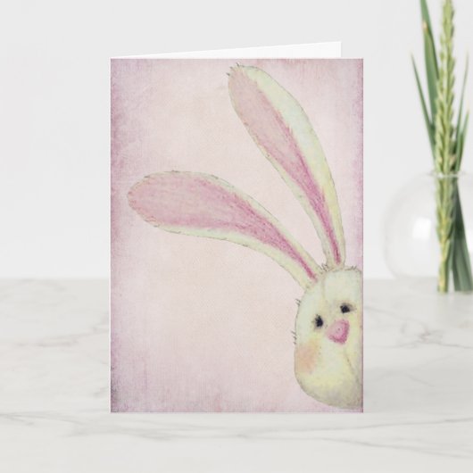 pink Easter Bunny Kaart (Voorkant)
