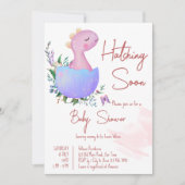 Pink éclosion bientôt baby shower invitation (Devant)