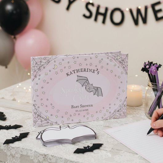 Pink Éffrayant Cute chauves-souris Baby shower d'H