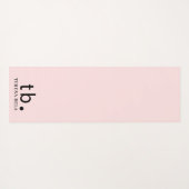 Pink Elegant Feminine Minimal Monogram Style Yogamat (Achterkant (horizontaal))