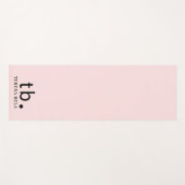 Pink Elegant Feminine Minimal Monogram Style Yogamat (Voorkant (horizontaal))