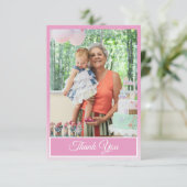 Pink Elegant Simple Merci d'anniversaire (Debout devant)