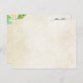 Pink Elephant Baby shower - Breng een boek insert Uitnodiging Briefkaart (Voorkant / Achterkant)