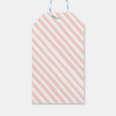 Pink éléphant bébé fille douche merci étiquettes (Dos)