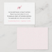 Pink Elephant Demande de carte / livres pour bébé (Devant / Derrière)