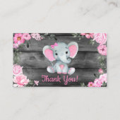 Pink Elephant demander carte ticket Rustic (Dos)
