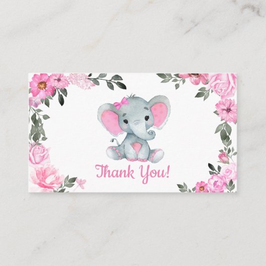 Pink Elephant demander carte ticket Rustic (Dos)