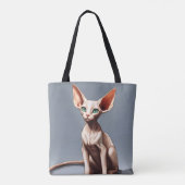 Pink Elf Sphynx Chat Gris Fourre-tout Sac commerci (Dos)