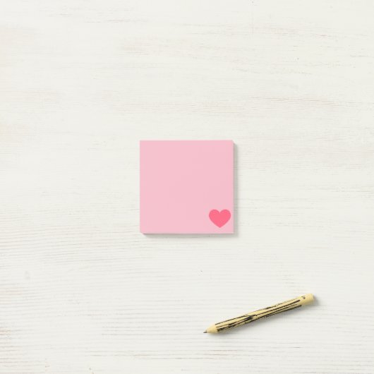 Pink Emoji Heart Post-it® Notes (Op bureau)