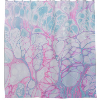 PINK EN BLAUWGROEN ABSTRACTE BEKIJKING DOUCHEGORDIJN