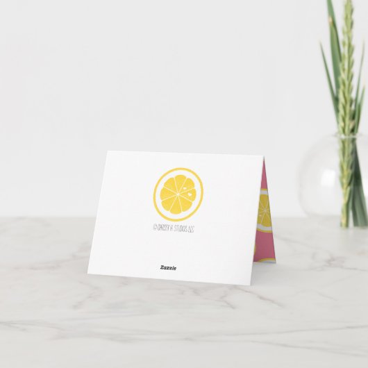 PINK EN GEEL LEMON HEART SEED DANK U BEDANKKAART (Achterkant)