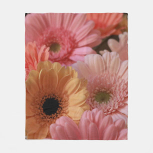PINK- EN GEEL-STROMEN IN DICHTE FOTOGRAFIE FLEECE DEKEN