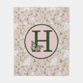 PINK EN GROEN H-MONOGRAM FLEECE DEKEN (Voorkant)