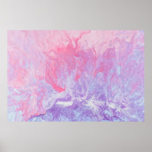 PINK EN PAARSE ABSTRACTE BETALING POSTER