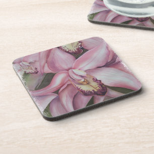 PINK EN PAARSE EXOTISCHE ORCHIDE ONDERZETTERS