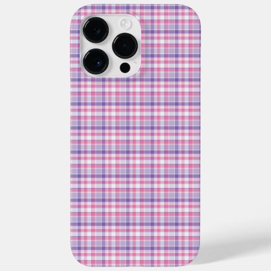 PINK EN PAARSE PLAID Case-Mate iPhone CASE (Achterkant)