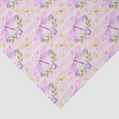 PINK EN PAARSE WATERVERF DRAGONFLIES TISSUEPAPIER (Detail)