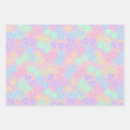 PINK EN PASTEL COLORED EASTER BUNNY PAWS INPAKPAPIER VEL