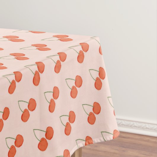 Pink en Red Cherry Fruit Pattern Tafelkleed (Voorbeeld)