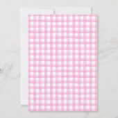 Pink En vichy Golf Anniversaire Par Tee Invitation (Dos)