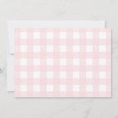 Pink En vichy Photo Christening Invitation (Dos)