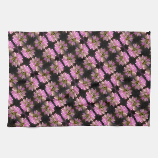 Pink en White Flower Close Up Pattern Theedoek (Horizontaal)