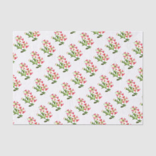 Pink en White Petunias Floral Art Tissuepapier
