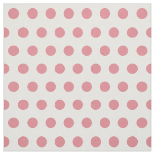 Pink- en White Polka Dot Craft Fabric Stof