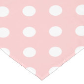 Pink en White Polka Dot Pattern Korte Tafelloper (Hoek)